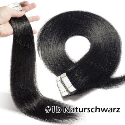 Unsichtbar Tape In Remy Echthaar Extensions Haarverlängerung 20 Tressen Balayage