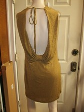 nwt BCBG MaxAzria women's designer GOLD cocktail MINI dress Sz S