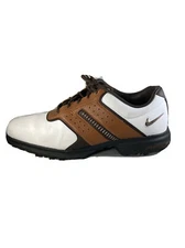 NIKE Golf Shoes Air Tour Saddle Men 10 US White Brown 418535-172