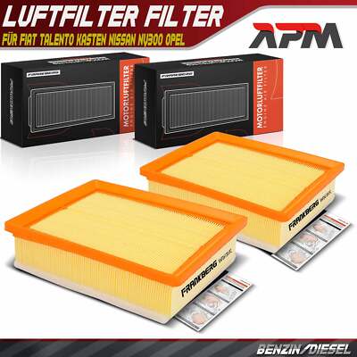 2x Luftfilter Filter für Fiat Talento Kasten Nissan NV300 Opel Vivaro B Kasten