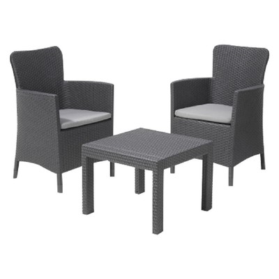 KETER SET DA GIARDINO POLIPROPILENE 'SALVADOR BALCONY' colore graphite ...