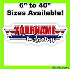 Custom Name Race Trailer Decal Sticker Graphics Truck Mx Atv Go Kart Motocross