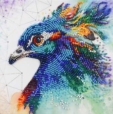 Abris Art Bead Embroidery Kit - Respectable peacock AM-253
