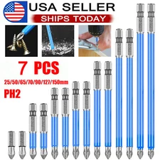 7Pack Magnetic screwdriver bit Bits set PH2 Anti-slip Hex Shank Screw Cross Head