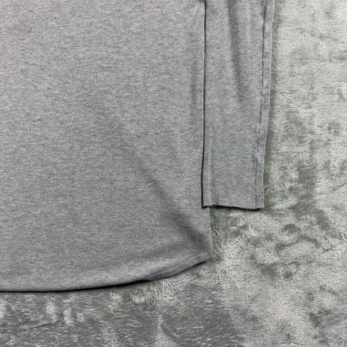Eileen Fisher Oversized Hoodie Womens Small Gray 1/4 Button Viscose Lightweight - Picture 8 of 14