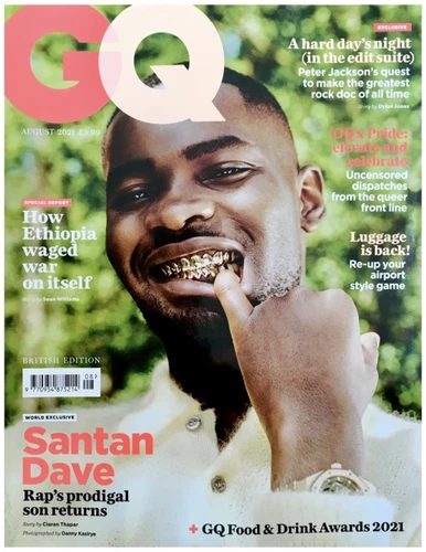 GQ MAGAZINE | BRITISH EDITION AUG 2021 | SANTAN DAVE