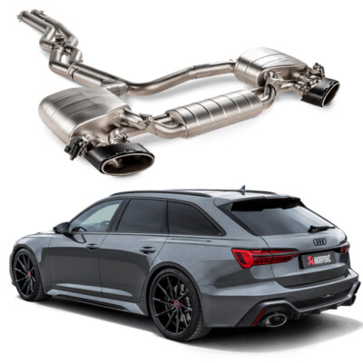 Akrapovic Titan Anlage ab OPF Audi RS6 RS7 Performance C8 4K je 1xoval Carbon