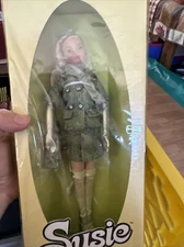 2002 Jason David Wu ? R & D Fashion Dolls SUSIE Doll in Green outfit with stand