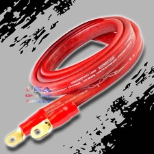 0 Gauge 15 ft RED Power OFC Wire Strand Copper FLAT Marine Cable 1/0 AWG