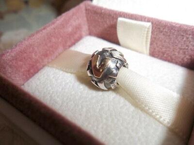 Genuine Authentic Pandora Silver & 14ct Gold Letter / Initial V Charm 790298-V