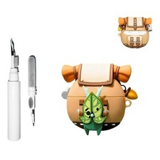  3 in 1 Silicone Korok Case Compatible with Airpods 4 with Keychain, Cute Ca...