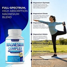 NEW Magnesium Complex 1000mg Made with 7 Elemental Magnesium 90 Capsules - Image 2