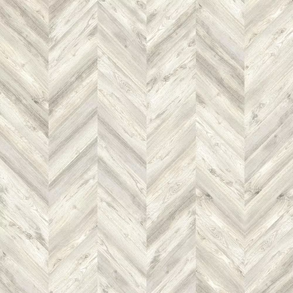 Chevron Chiffon Lace Oak 22 MIL X 12 In.W X 28 In.L Click Lock