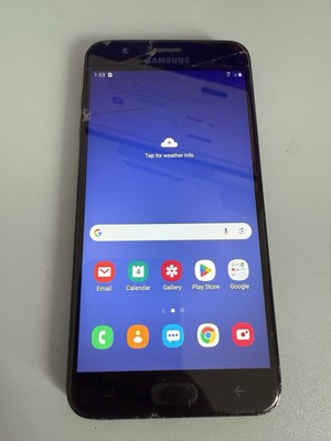 Samsung Galaxy J7 V - 16 GB - Black (Verizon) Cracked Screen but Works Great