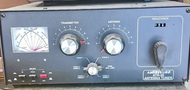 Ameritron ATR-30 3kW Manual Roller Inductor HF Antenna Tuner - Clean Working