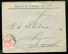 HUNGARY 1890 cover st. from SISSEK to SAGOR