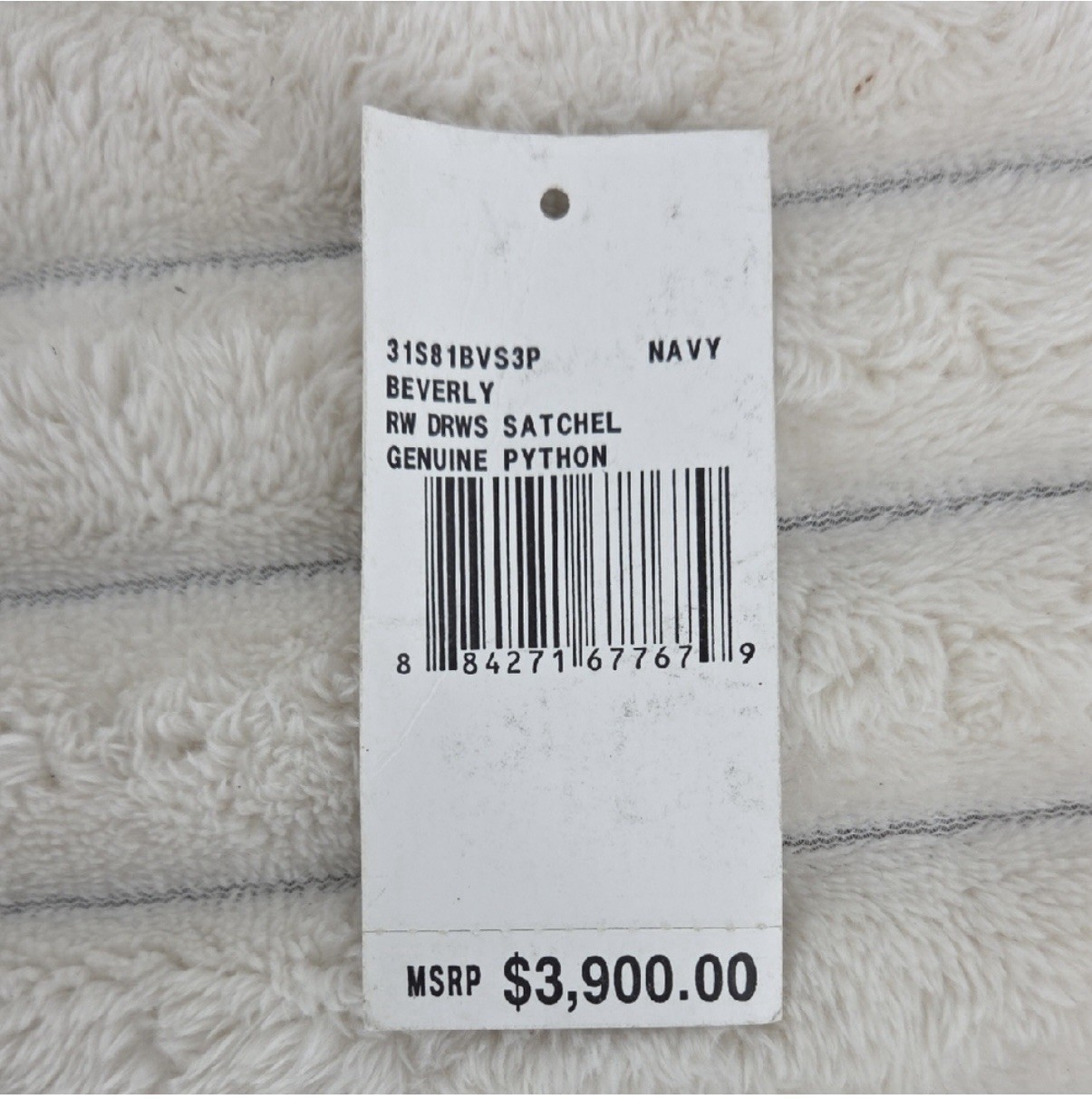 Vtg Michael Kors Genuine Python Large Satchel Nav… - image 15