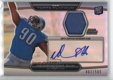 2010 Topps Platinum Refractor 407/500 Ndamukong Suh #ARP-NS Patch Auto 0n64