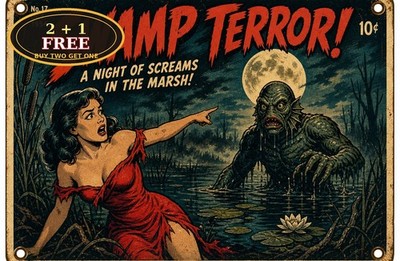 Creature From The Black Lagoon Classic Movie Monster Metal Tin Sign