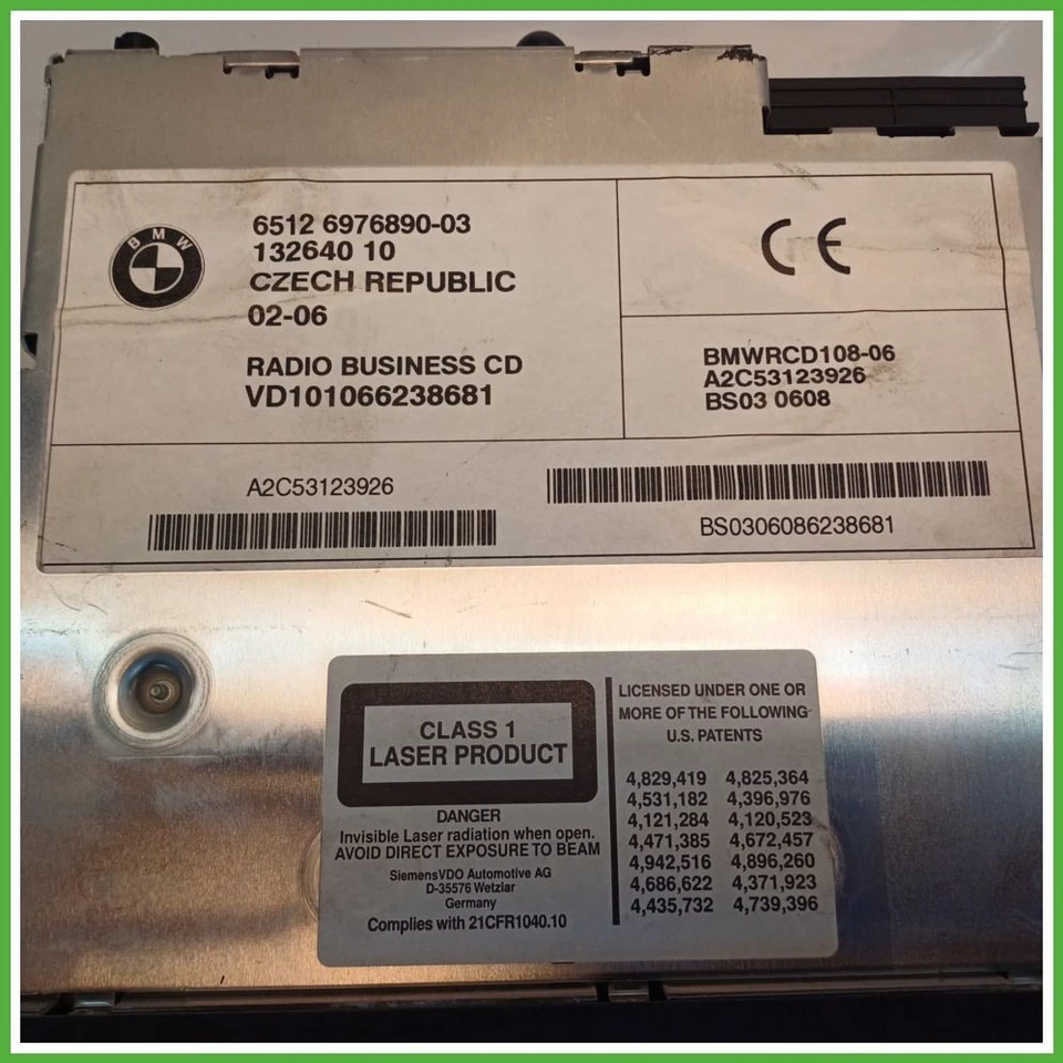 Autoradio MINI MINI R50/R53 1.4 65129136412 2001 2006 SIEMENS A2C53123926 - Immagine 4 di 4