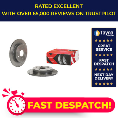 2x Brake Discs Pair fits TOYOTA C-HR MAXH10 2.0 Rear 2019 on 281mm Set Brembo
