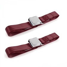 Chevy Nova 1968 1974 Airplane 2 Pt. Burgandy Lap Bucket Seat Belt Kit 2 Belts Chevy Nova 1968 1974 Airplane 2 Pt. Burgandy Lap Bucket Seat Belt Kit 2 Belts