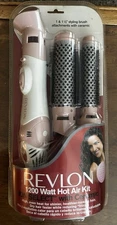 REVLON Hot Air Kit Style Curl & Volumize Hair 2 Brushes Model RV446C 1200 Watt
