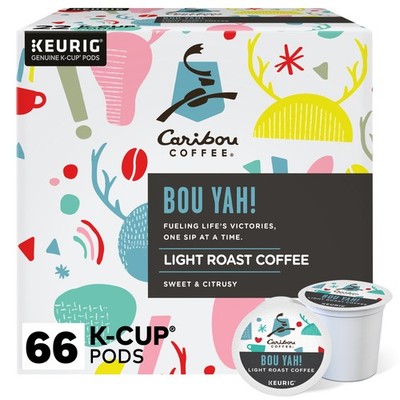 Caribou Coffee Bou Yah, Keurig Single Serve K-Cup Pods, 66 Count