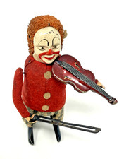 alte Schuco Tanzfigur, Clown mit Geige, Rarität (103)