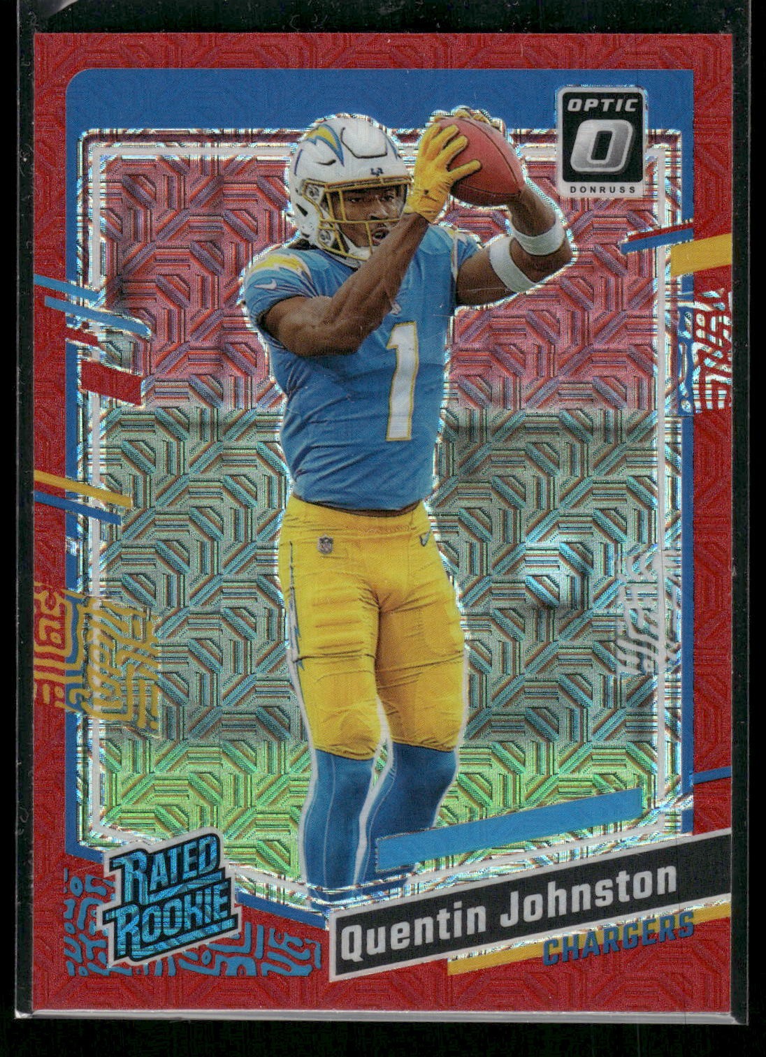#265 Quentin Johnston 2023 Donruss Optic Rookie Red Mojo