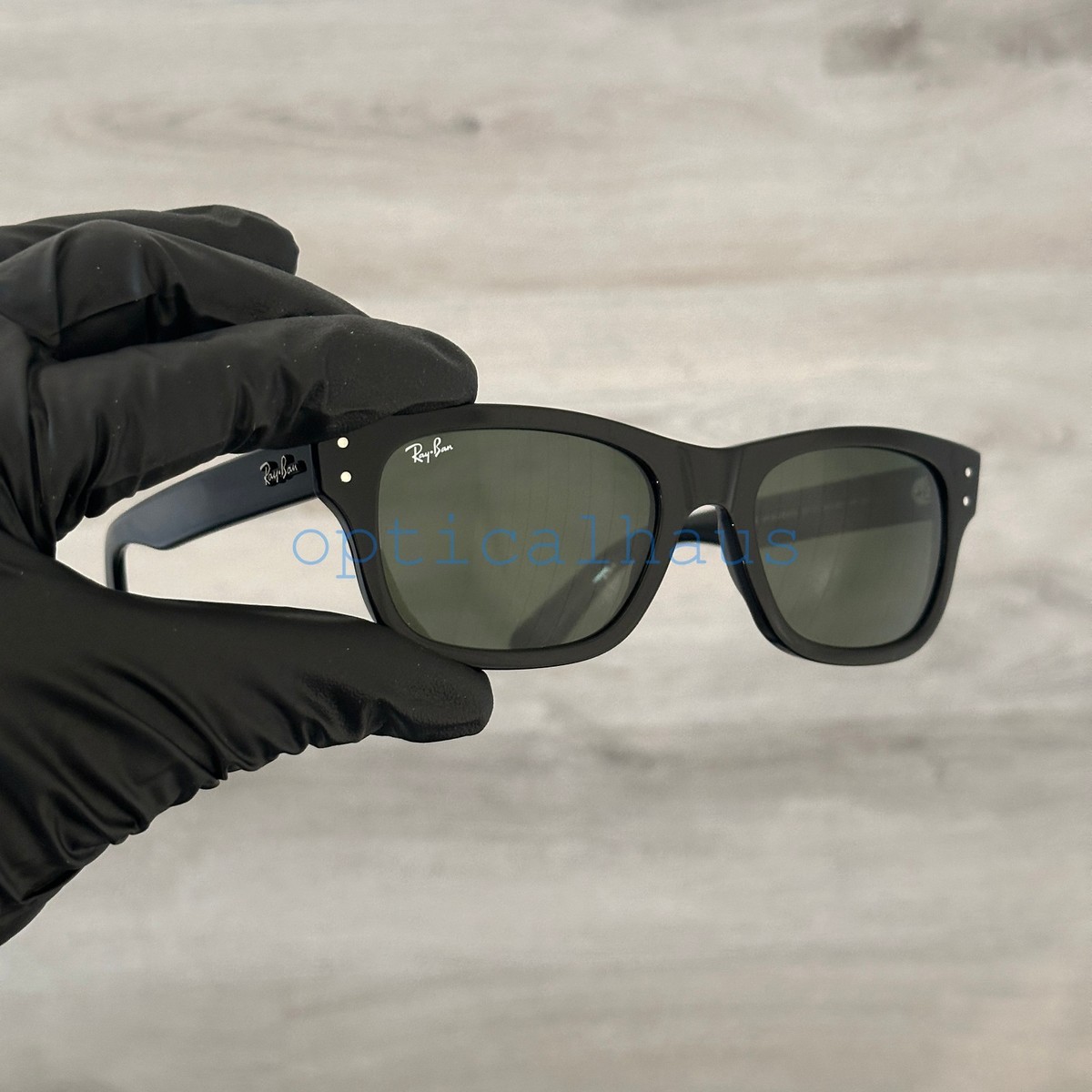 Ray Ban Sunglasses Mr Burbank Men's RB2283F 901/31 Black 55mm Green Lens  NEW!