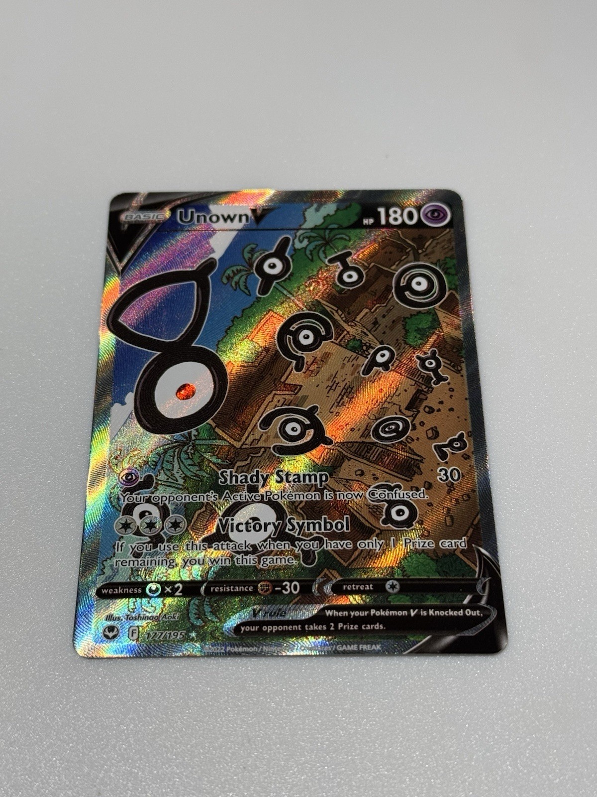 Unown V 177/195 Full Art Ultra Rare Silver Tempest Alternate CGC GEM MINT 10