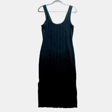 Offline By Aerie Dress Womens Medium Slate Gray OG Groove Ribbed Midi