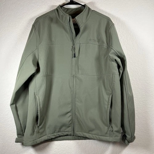 Magellan Outdoors Men's Sz L Polyester Softshell Fleece Lined Olive Green Jacket - product listing photo