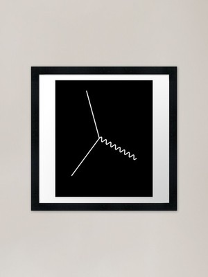 Feynman Diagramm - Teilchenphysik F gerahmtes Wandbild Poster Leinwanddruck Bild