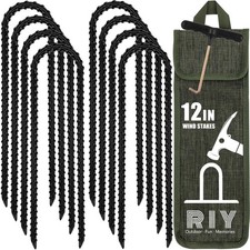 Trampoline Stakes Anchors High Wind 12'' Ground Anchor Heavy Duty Tent Stakes...