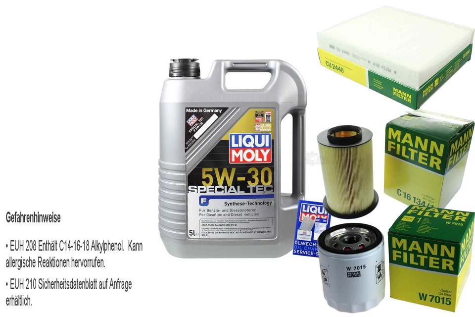 INSPEKTIONSKIT FILTER LIQUI MOLY ÖL 5L 5W-30 für Ford Focus II DA_ 1.8 - Bild 3 von 4