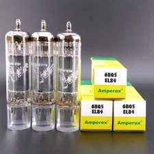 Three Excellent PHILIPS 6BQ5 Tubes rX4 GM%: 87 89 90 AMPLITREX