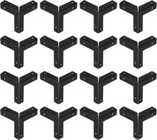 Metal Box Corner Protectors Edge Guard Protectors 33 X 33 X 33Mm Black 16Pcs