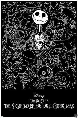 Trends International Disney Tim Burton's The Nightmare Before Christmas - Bla...