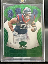 2013 Panini Crown Royale Football JJ Watt #42 Green Die Cut 04/10 Houston Texans