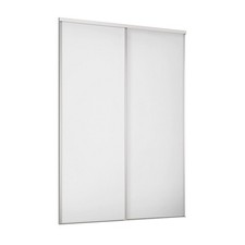 Spacepro White Sliding Wardrobe Doors Twin Pack Matt 2220mm 1201mm UK Interior