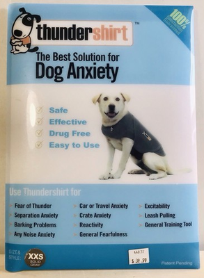 #ad Thunder Shirt for Dogs w Anxiety XXS Gray under 12lbs Thunder Fireworks NEW $18.88
