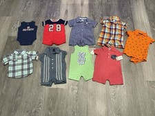 Lot Of Boys Clothes Rompers Carter  s Old Navy Size 0-3 3-6 Month