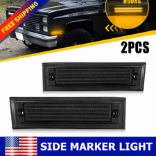 Smoked Lens Front Side Marker Lights Fits 1981-1991 Chevrolet & GMC Suburban C/K