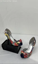Coach And Four D'Orsay Multi-Color Open Peep Toe Heels Women's Size 6 Great Cond