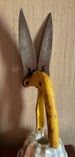 Vintage Trim-Ezy No 07 Hardened Blades Grass Trimmer Clippers USA Yellow handle