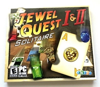 Jewel Quest Solitaire I & II Game PC CD Rated E Retro Strategy Puzzles