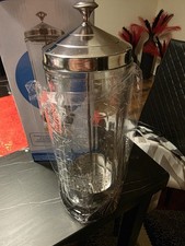 JJ Care Salon Barber Shop Beauty Nail Salon Glass Disinfecting Jar 42 Ounces New