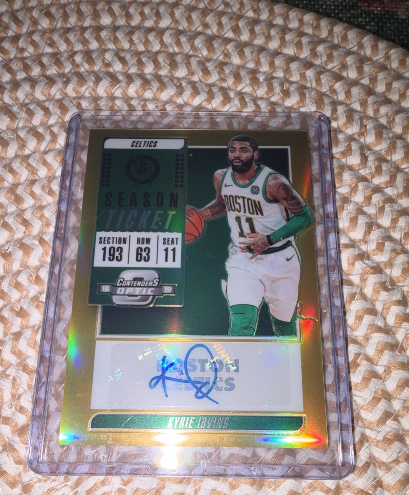 2018-19 Panini Contenders Optic  Veteran Ticket Autographs Prizms Kyrie Irving